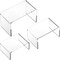 Clear Acrylic Risers For Jewelry Showcase Display Stands Kit 22 Pcs
